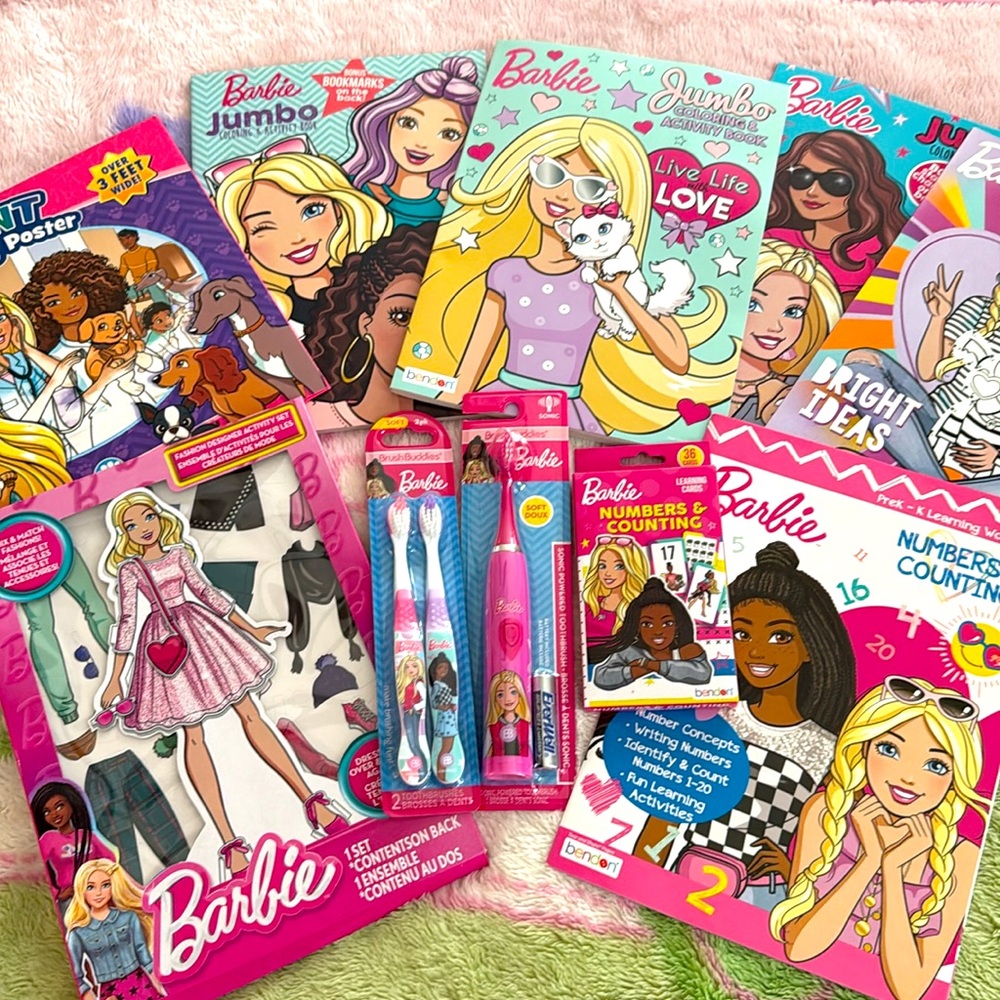 Barbie Party Supplies Set - Pink and Blue
